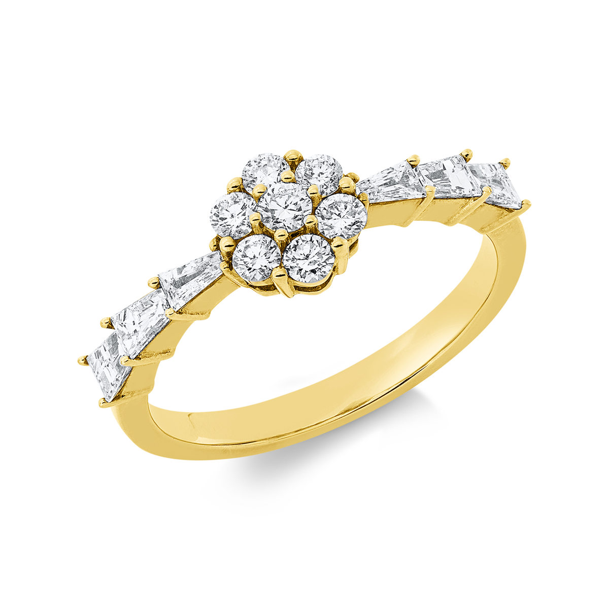 taper modern woman ring in yellow gold