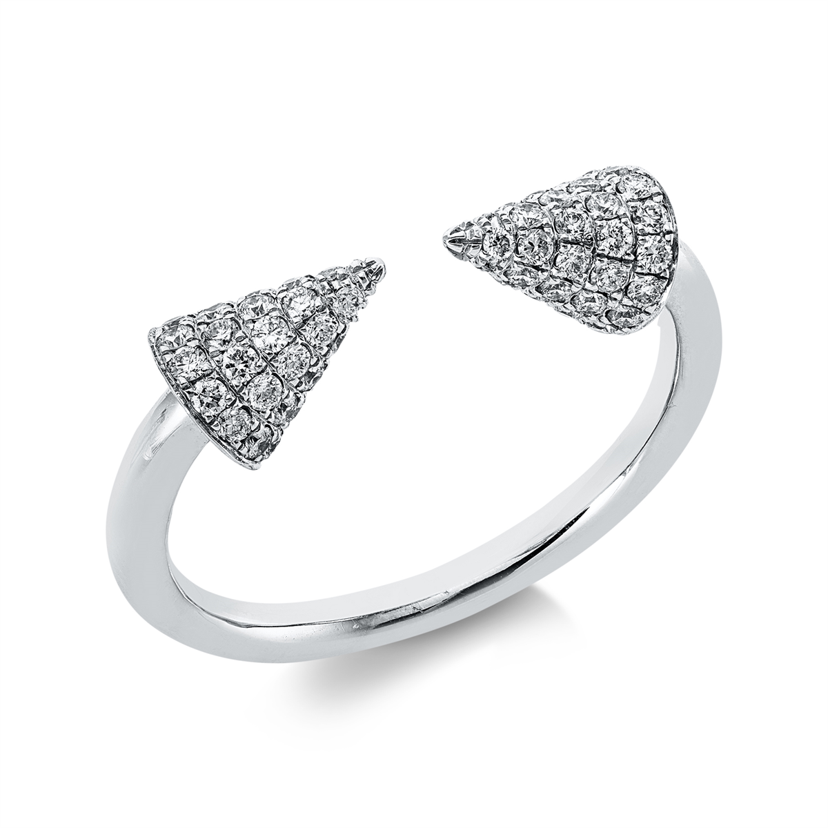 diamond full cut pavé ring in white gold