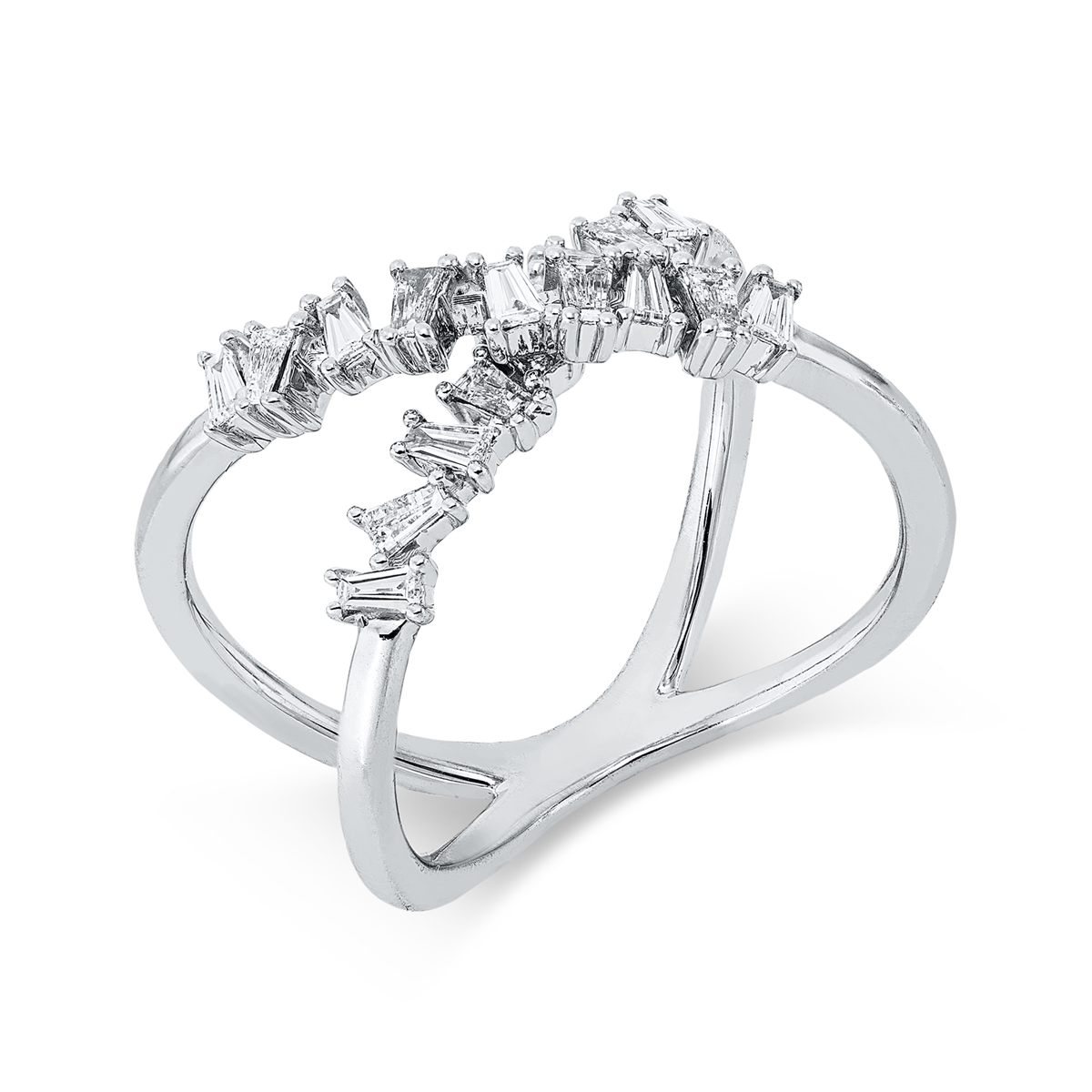 taper modern woman ring in white gold