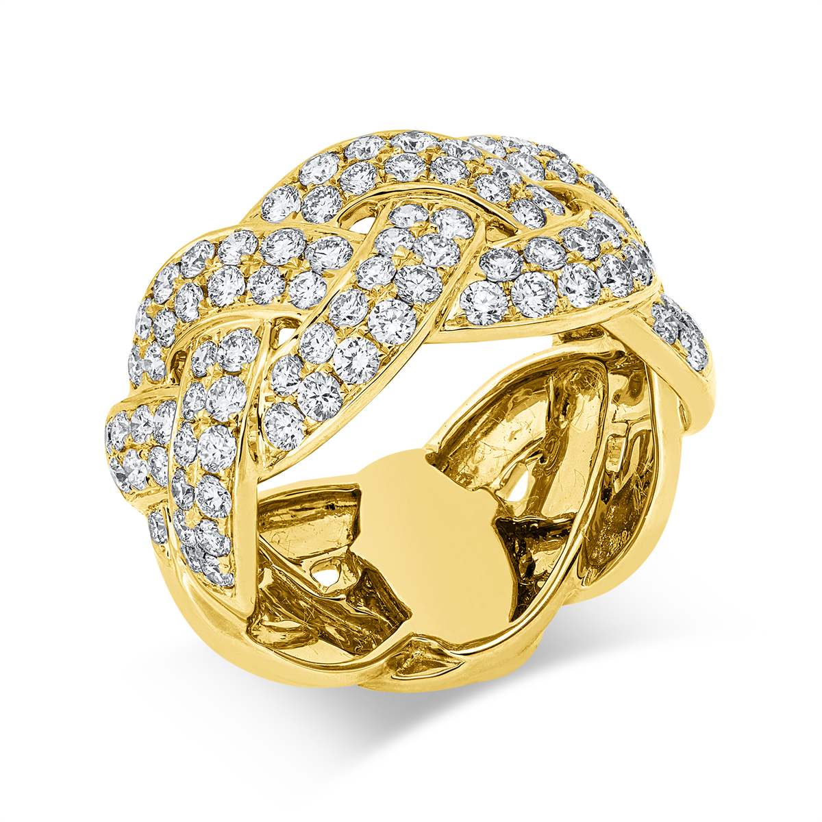 diamond full cut exclusive ring in yellow gold
