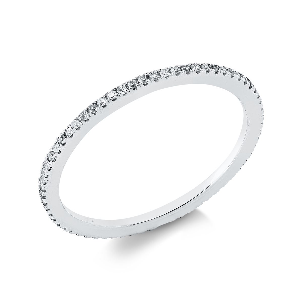 diamond full cut eternity full ring in white gold