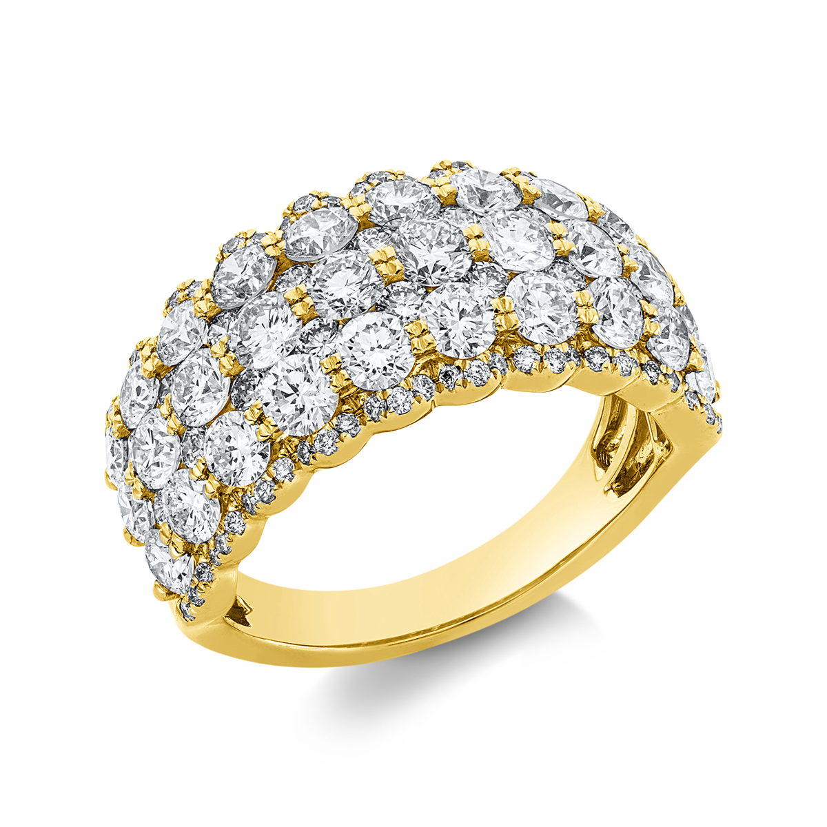 diamond full cut exclusive ring in yellow gold