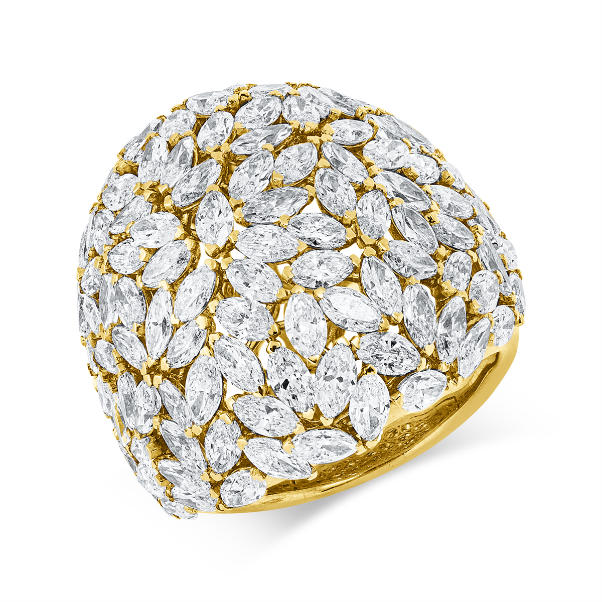 marquise exclusive ring in yellow gold