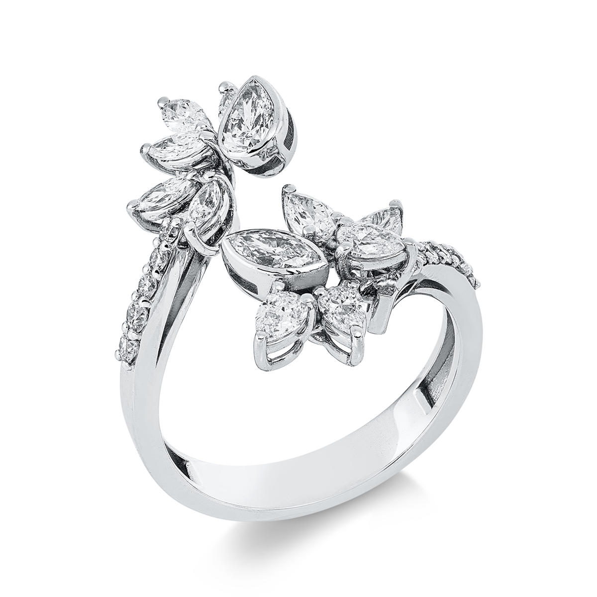 diamond full cut exclusive ring in white gold
