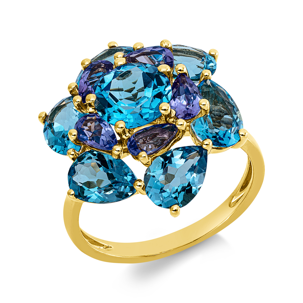 colored stone fashion ring - 1KB34