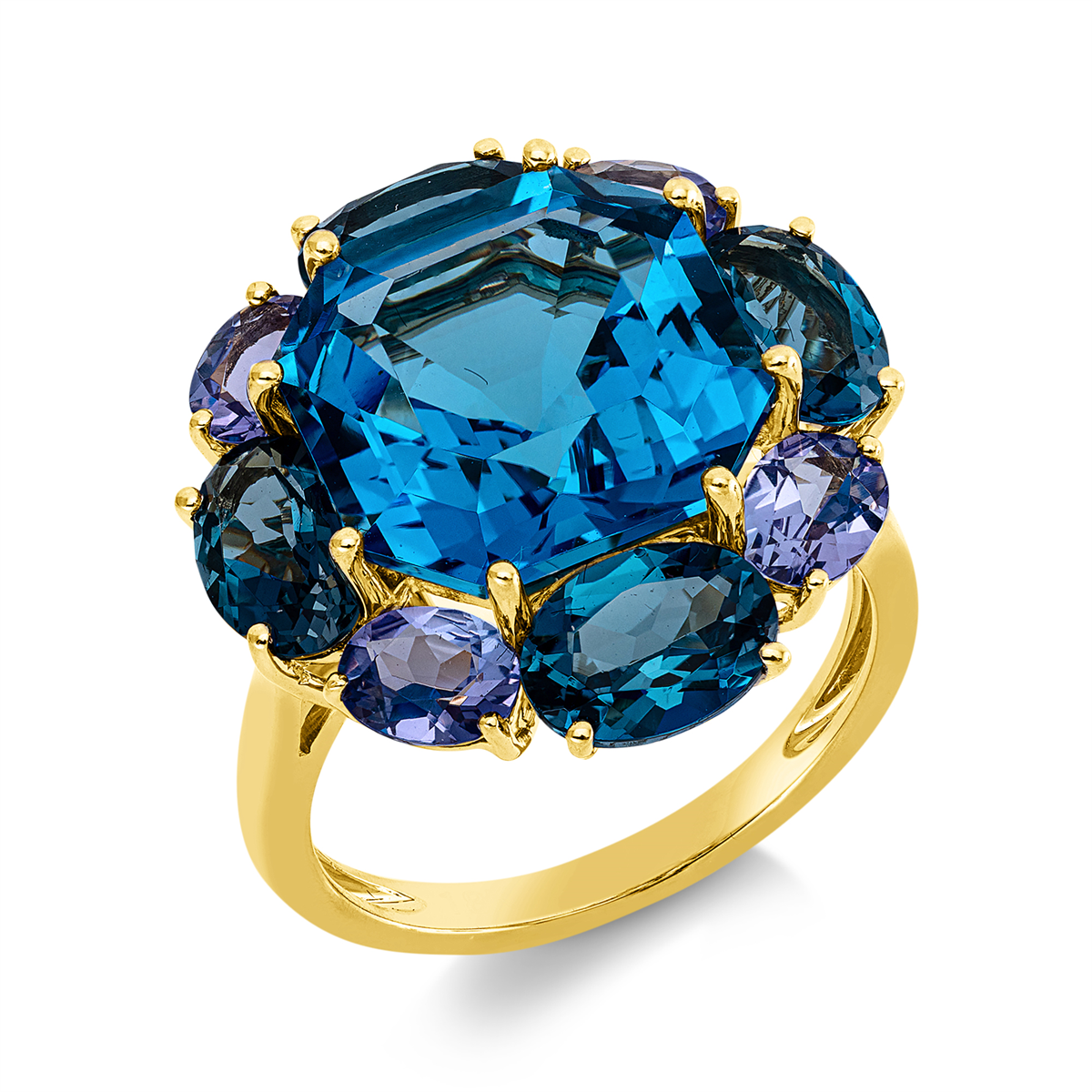 colored stone fashion ring - 1KB38