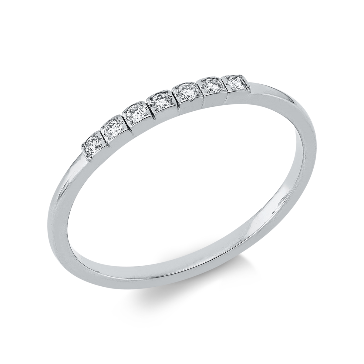 diamond full cut modern woman ring in white gold