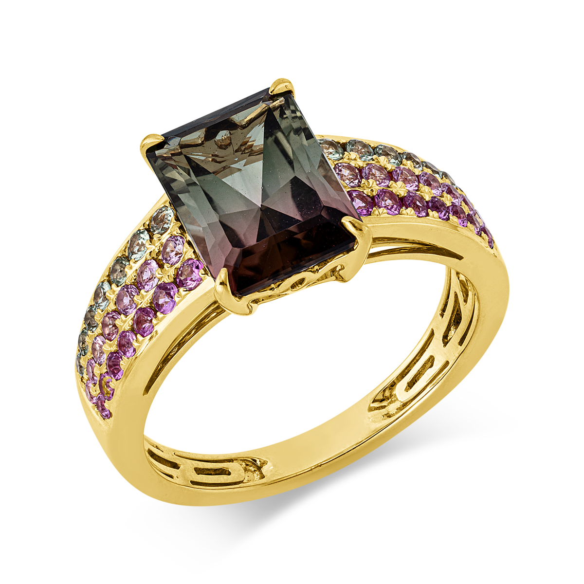 colored stone classic ring - 1KH32