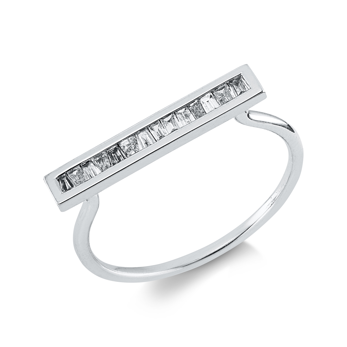 taper modern woman ring in white gold