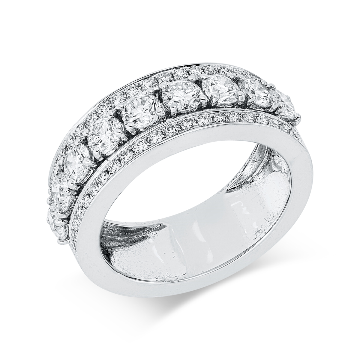 diamond full cut exclusive ring in white gold