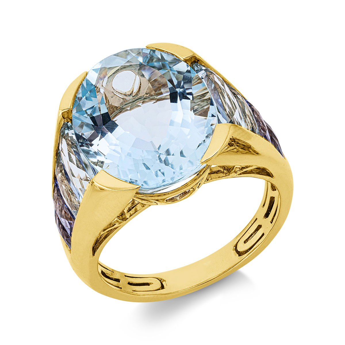 colored stone classic ring - 1KK64