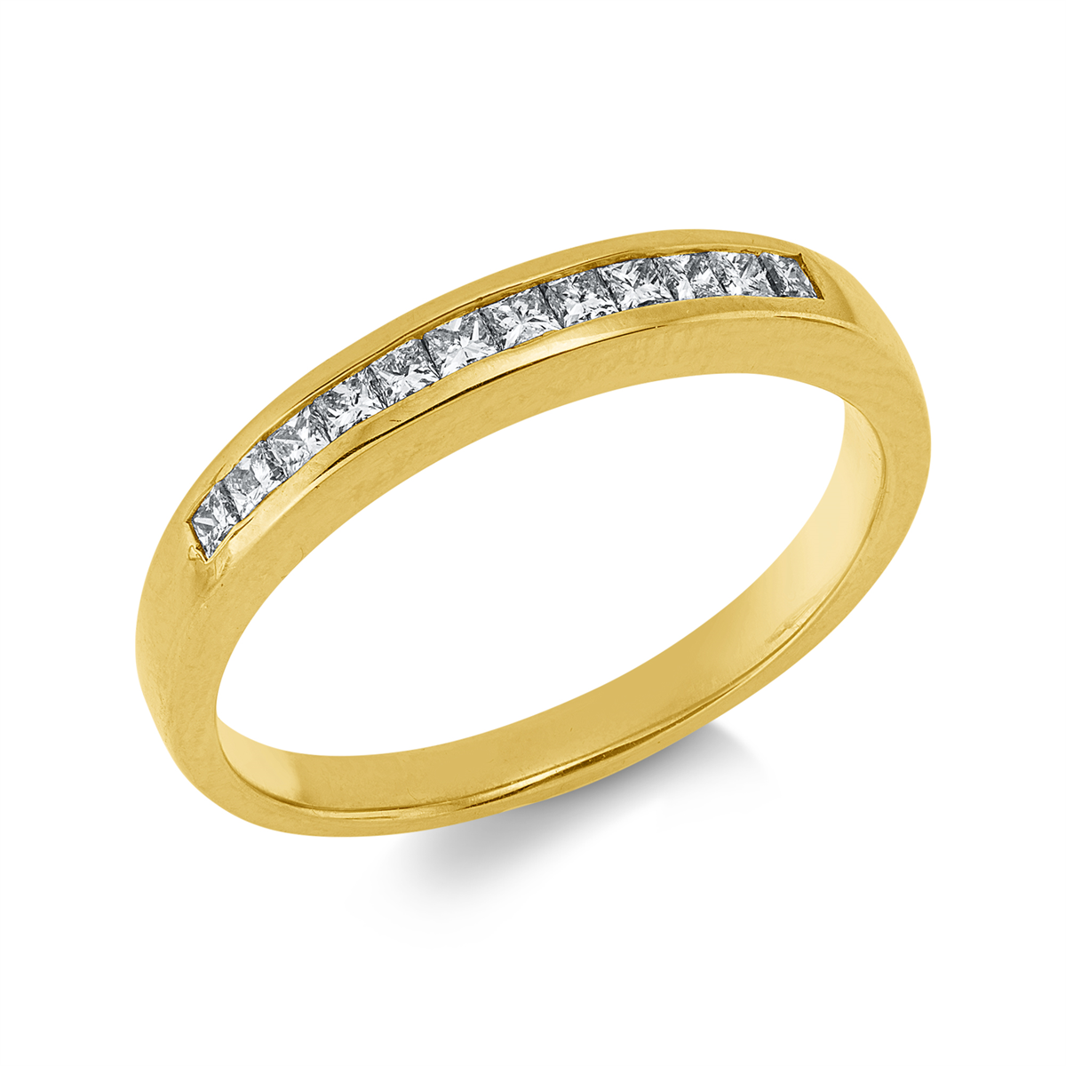 princess modern woman ring in yellow gold