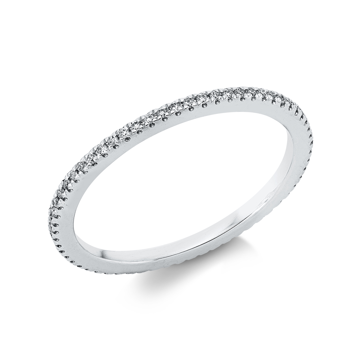 diamond full cut eternity full ring in white gold