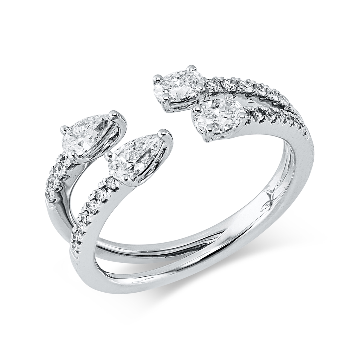 diamond full cut exclusive ring in white gold