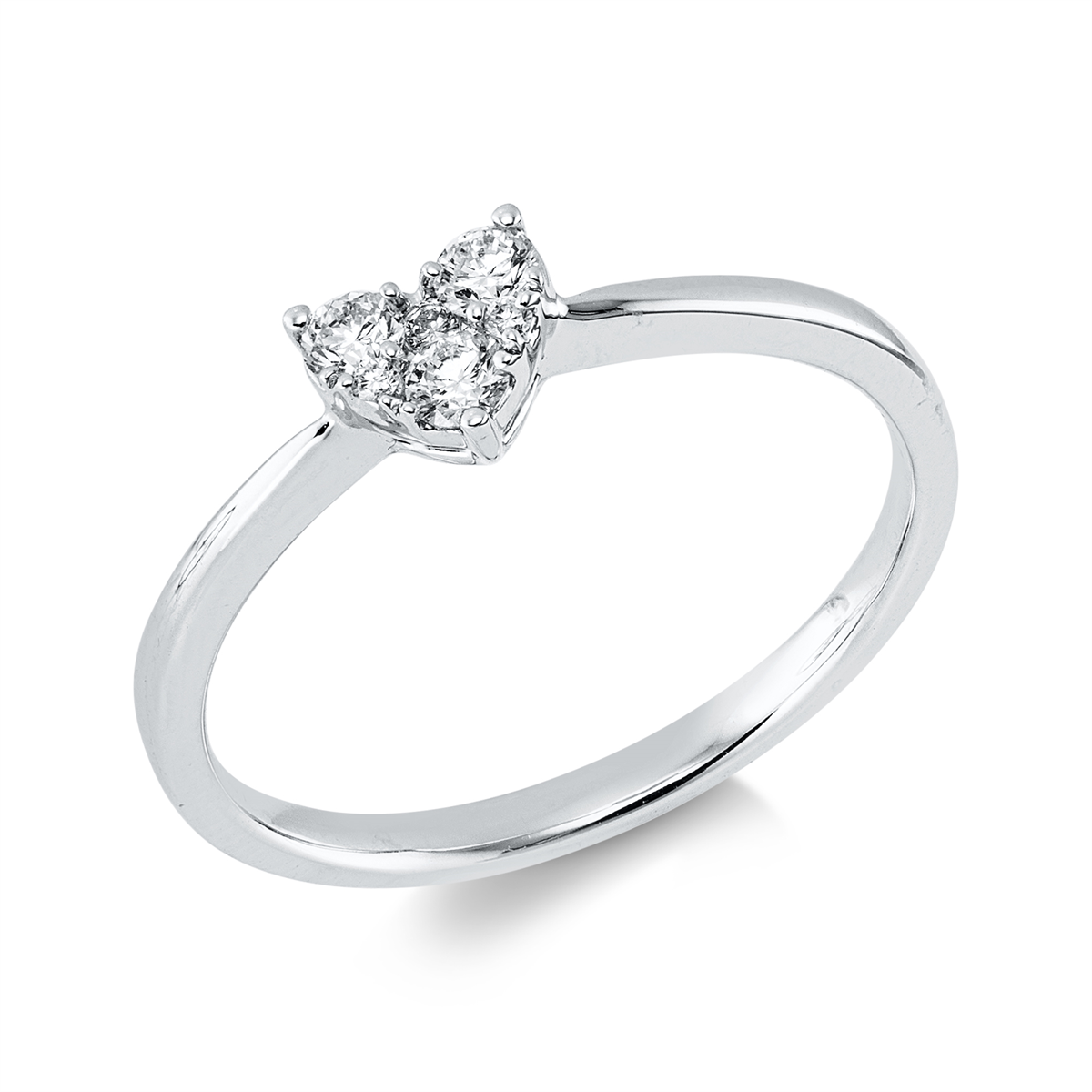 diamond full cut illusion classic ring in white gold