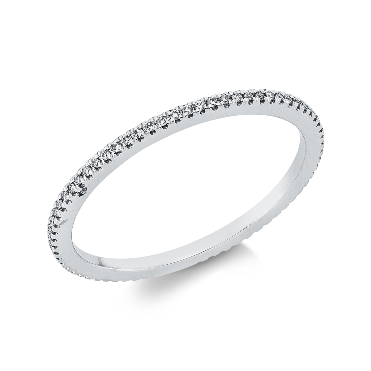 diamond full cut eternity full ring in white gold