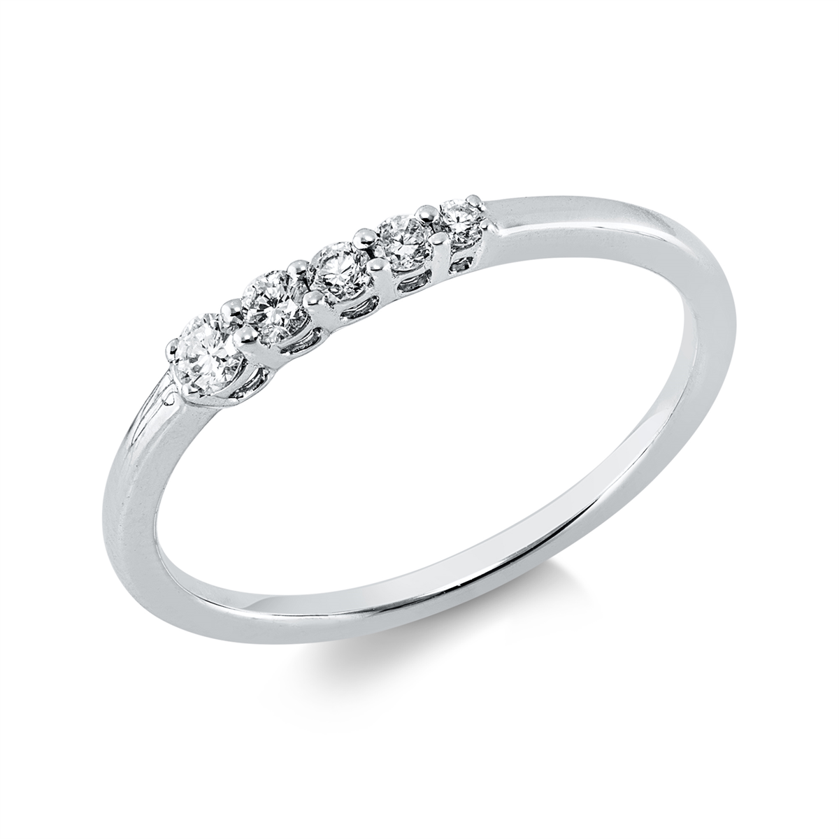 diamond full cut modern woman ring in white gold