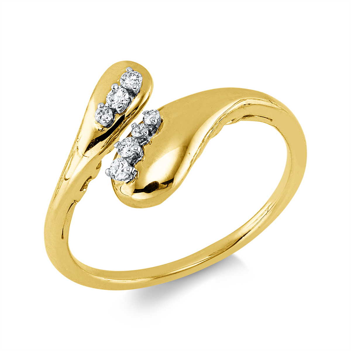 diamond full cut modern woman ring in yellow gold / white gold