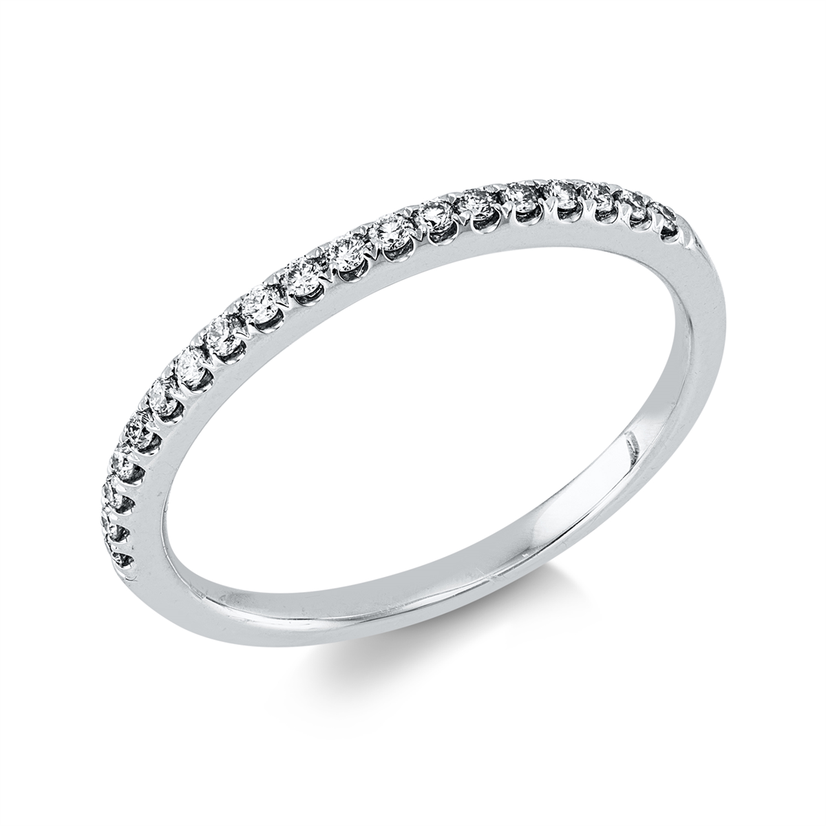 diamond full cut modern woman ring in white gold