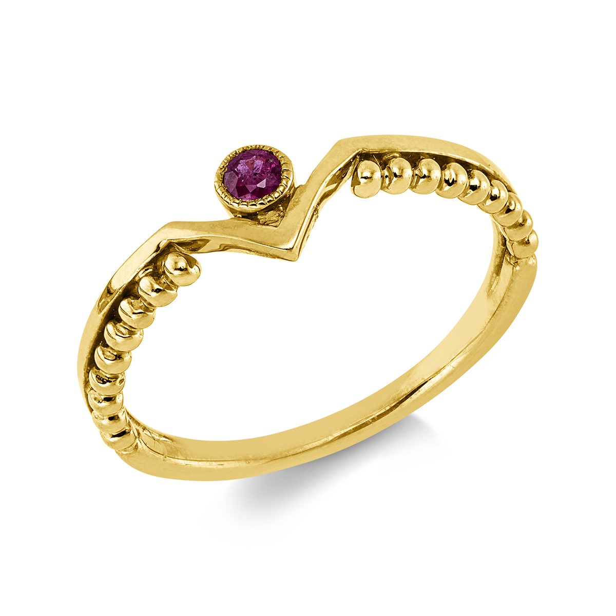 colored stone classic ring - 1KU28