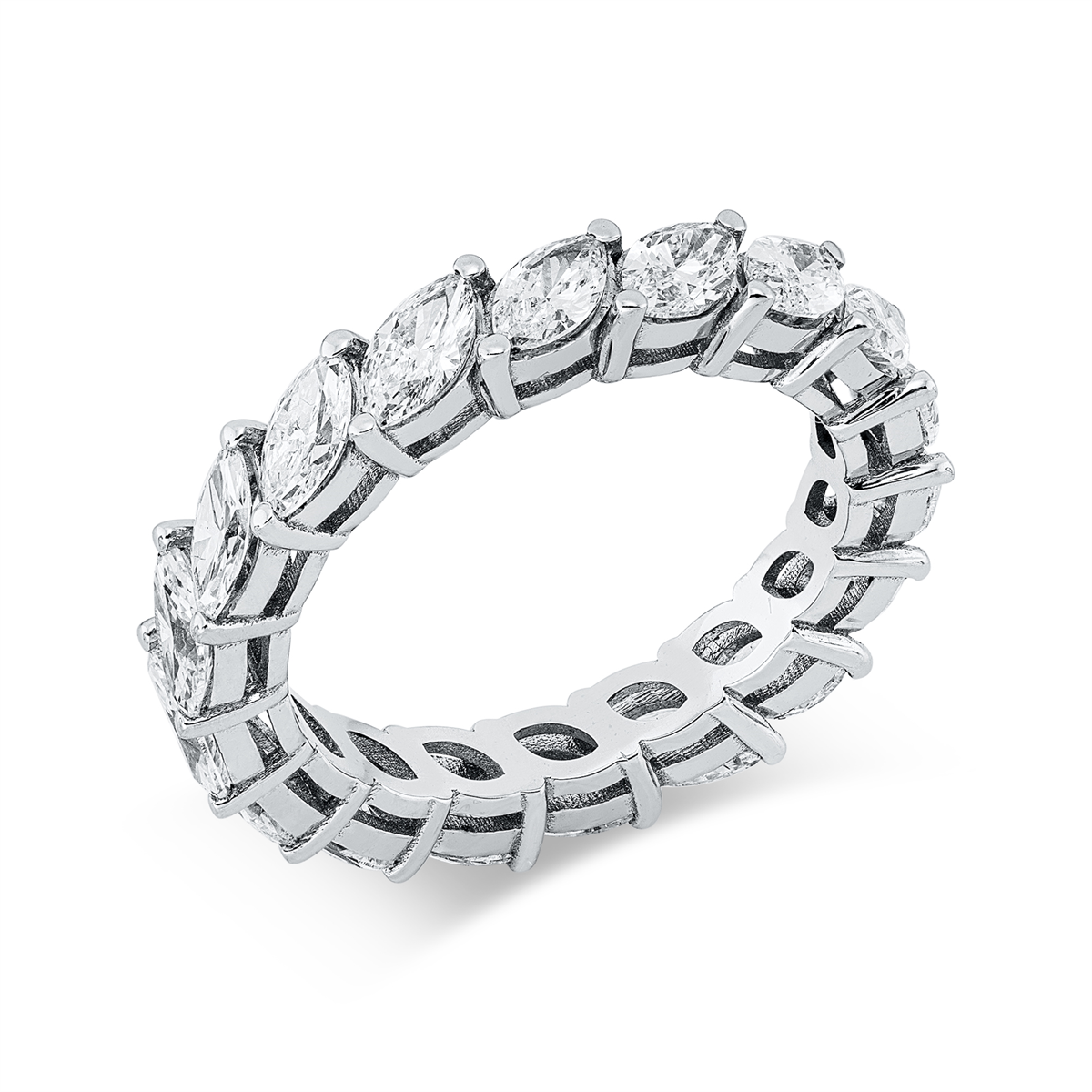marquise exclusive ring in white gold
