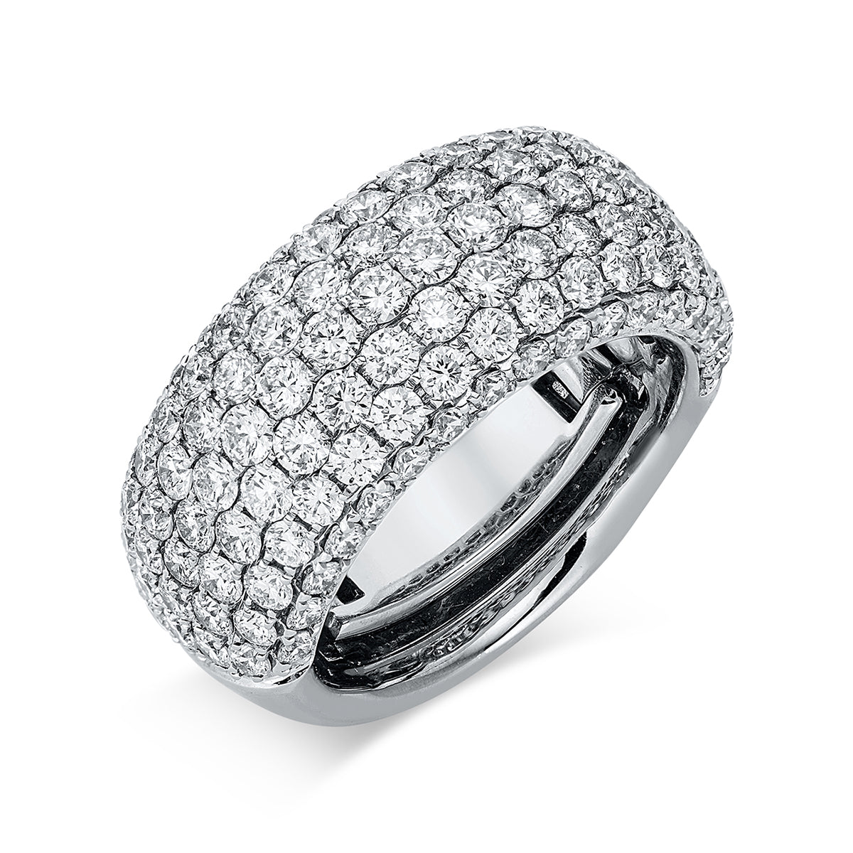 oval eternity full ring in white gold
