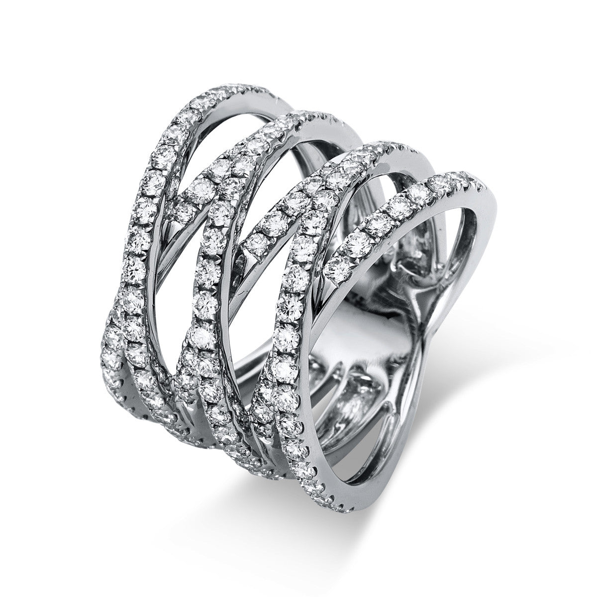 diamond full cut exclusive ring in white gold
