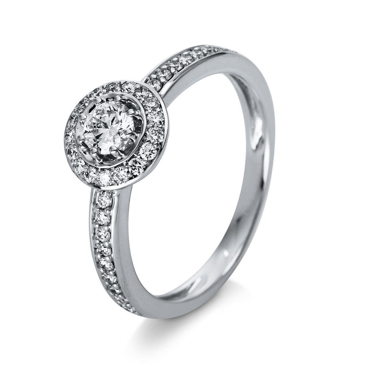 solitaire with accent stones ring - 1Q216