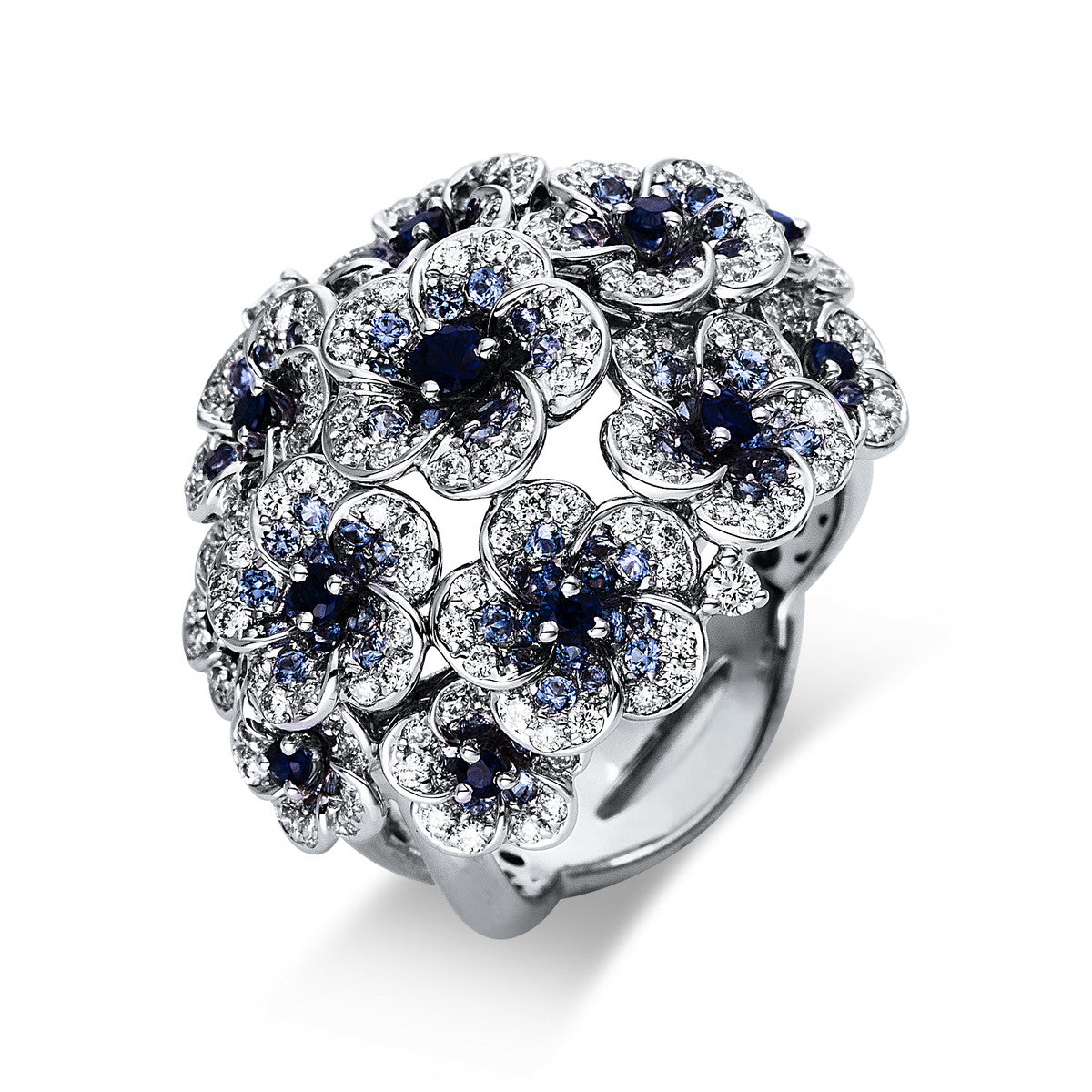 Klassieke ring met gekleurde steen - 1R027