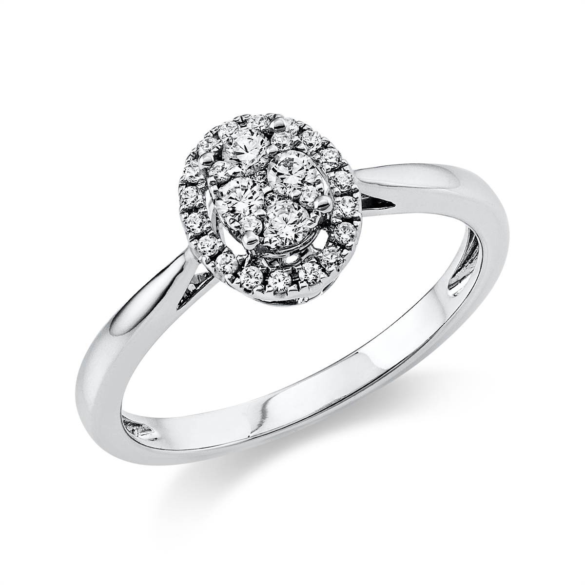 diamond full cut illusion classic ring in platinum