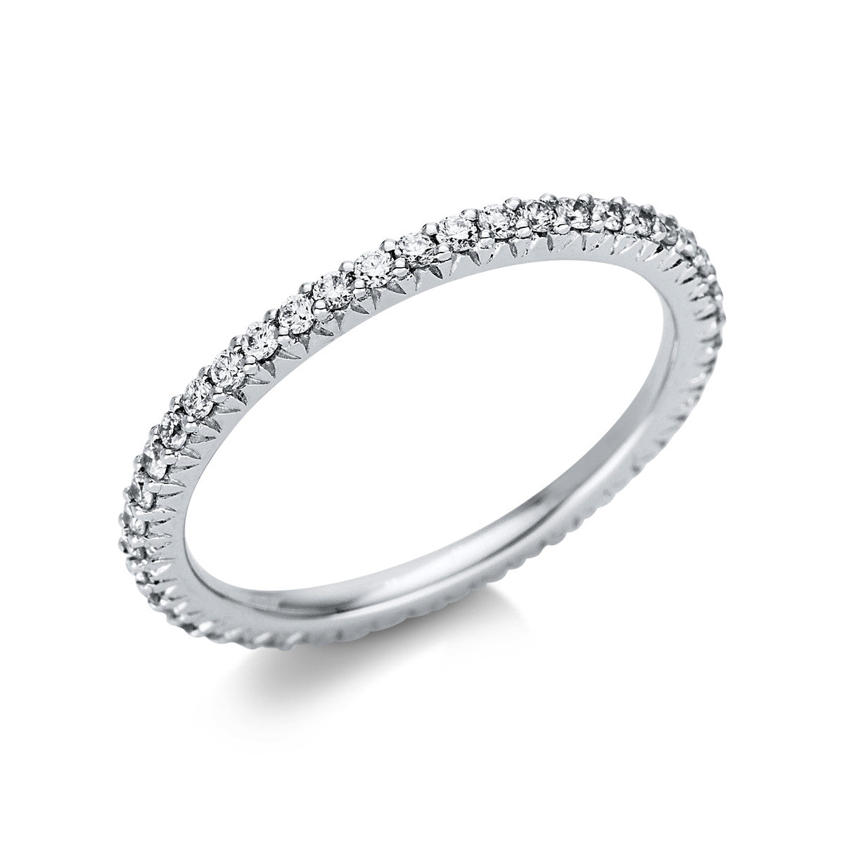 diamond full cut eternity full ring in white gold