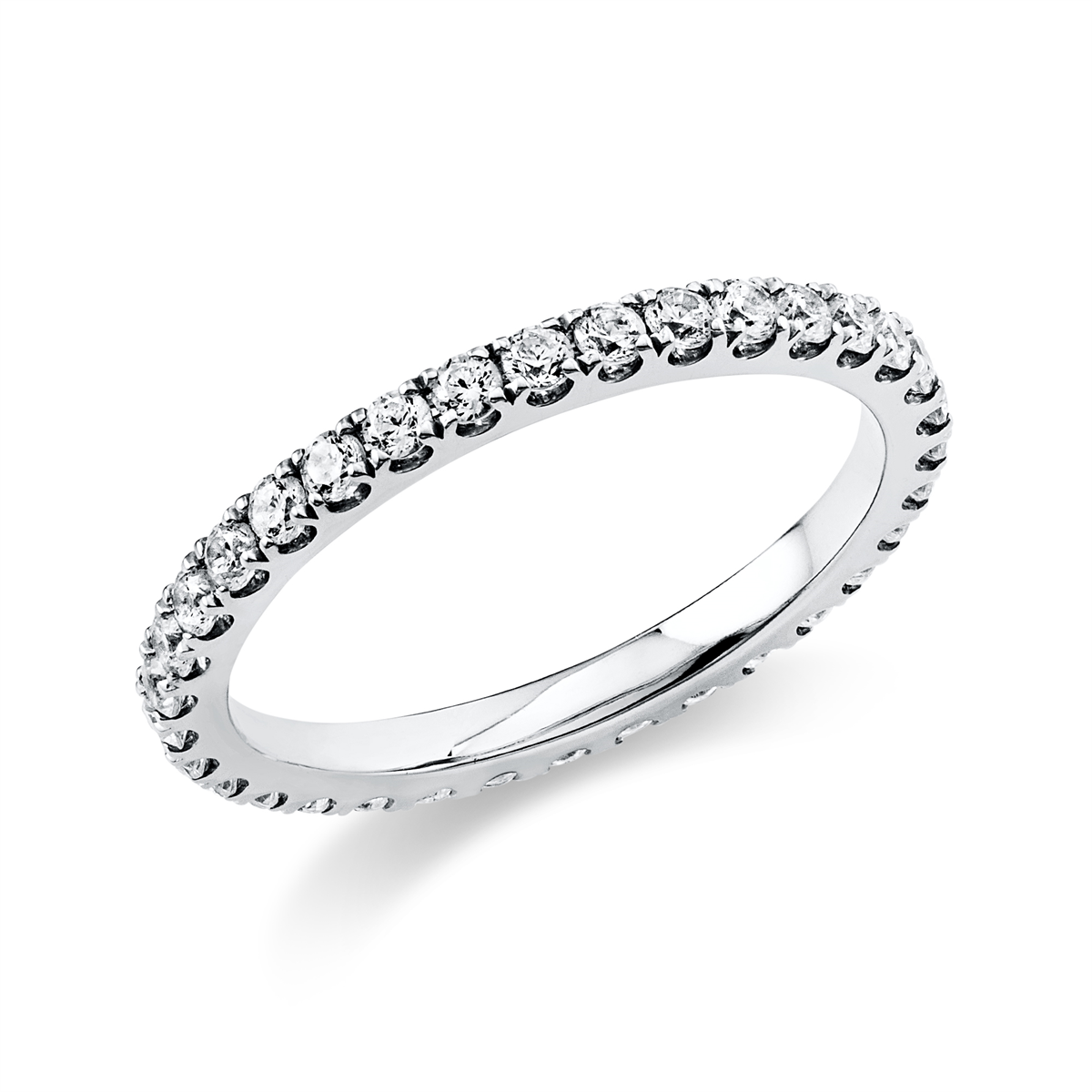 diamond full cut eternity full ring in platinum