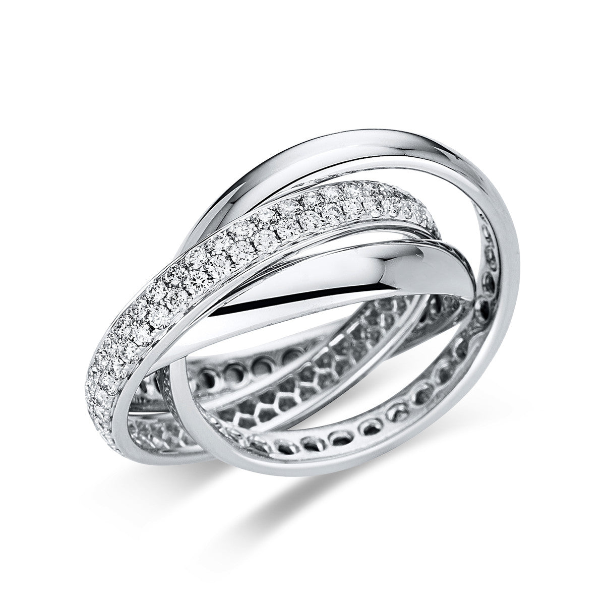 diamond full cut exclusive ring in white gold
