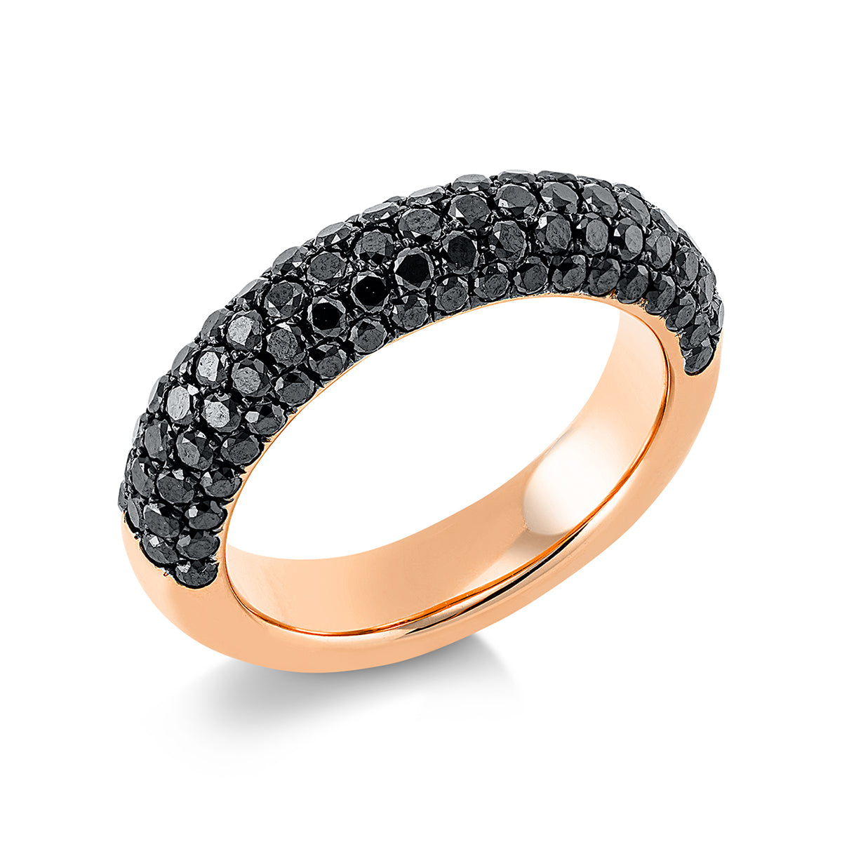 diamond full cut pavé ring in red gold