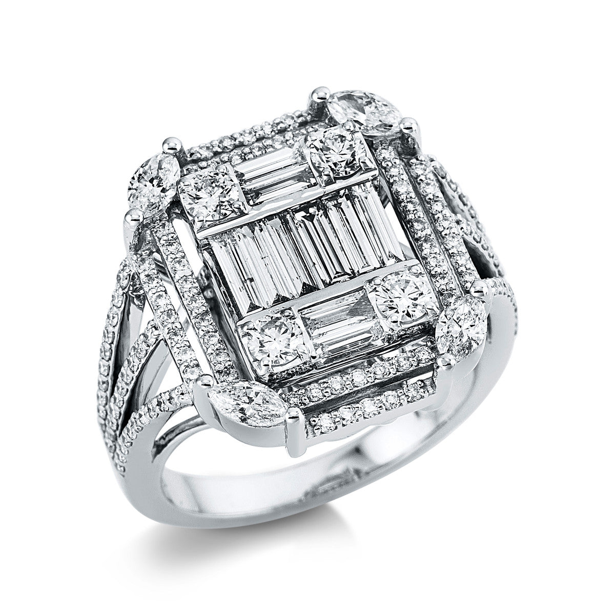 ring met meerdere stenen - 1X327