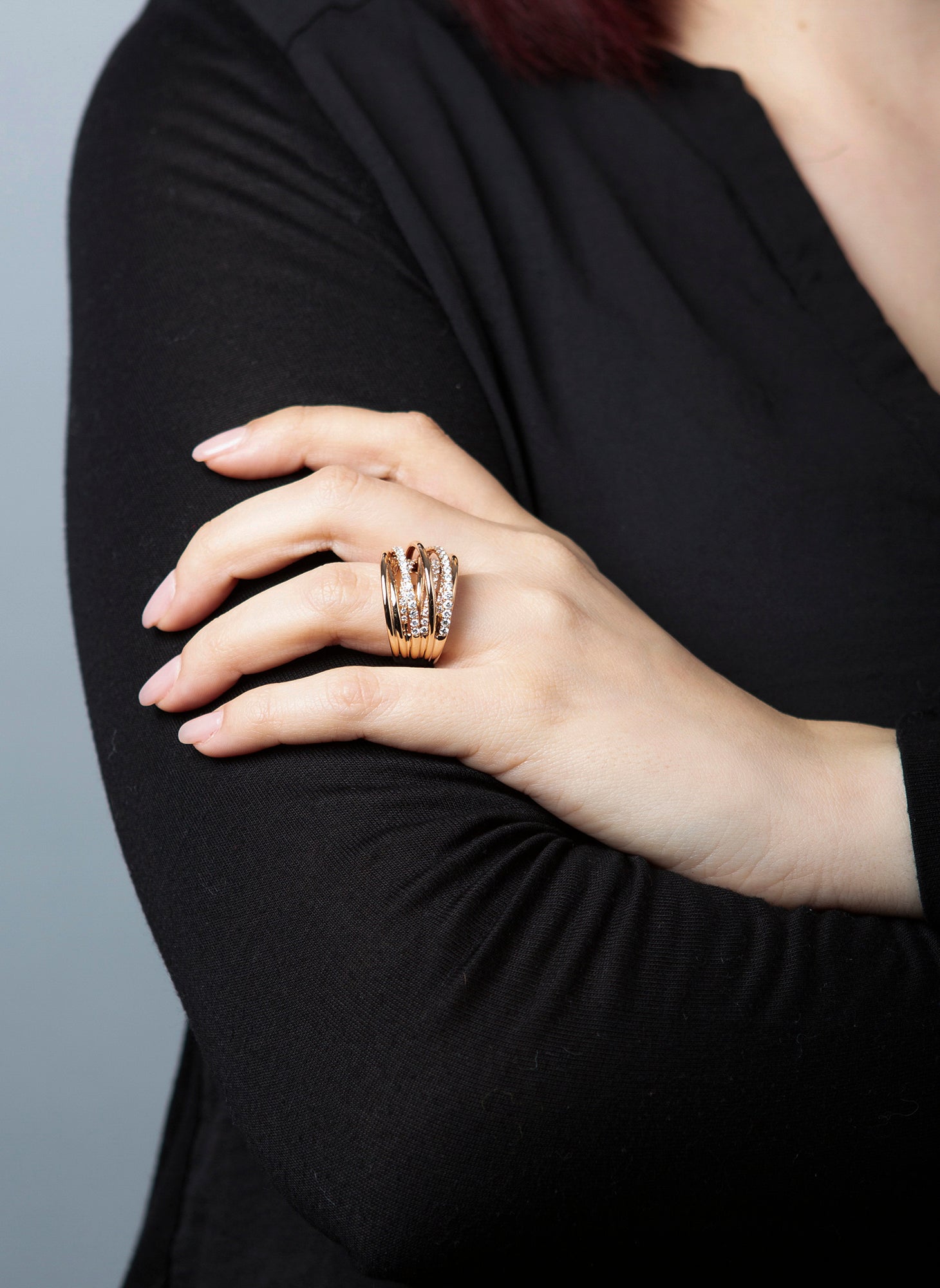 criss cross ring - 1B386