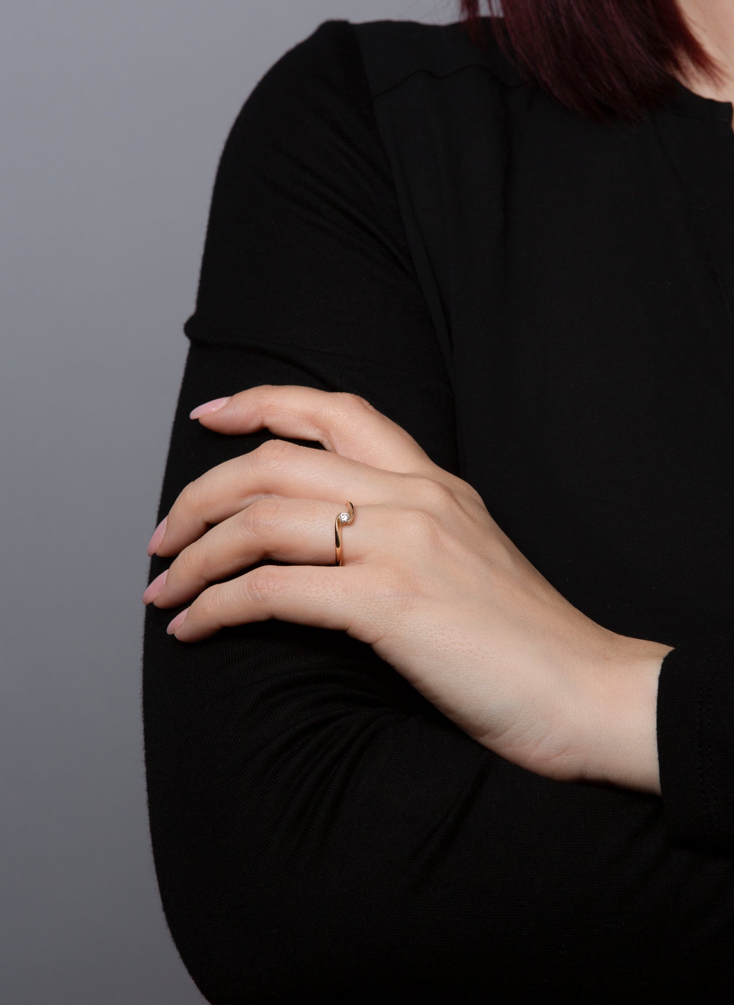 solitaire ring - 1J017