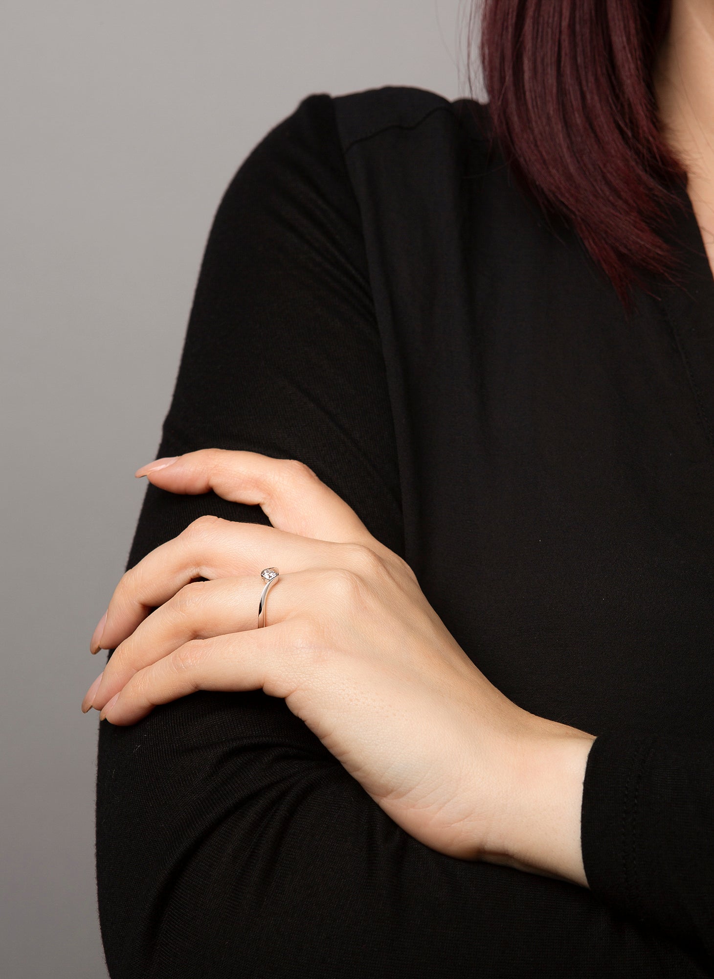 solitaire ring - 1J095