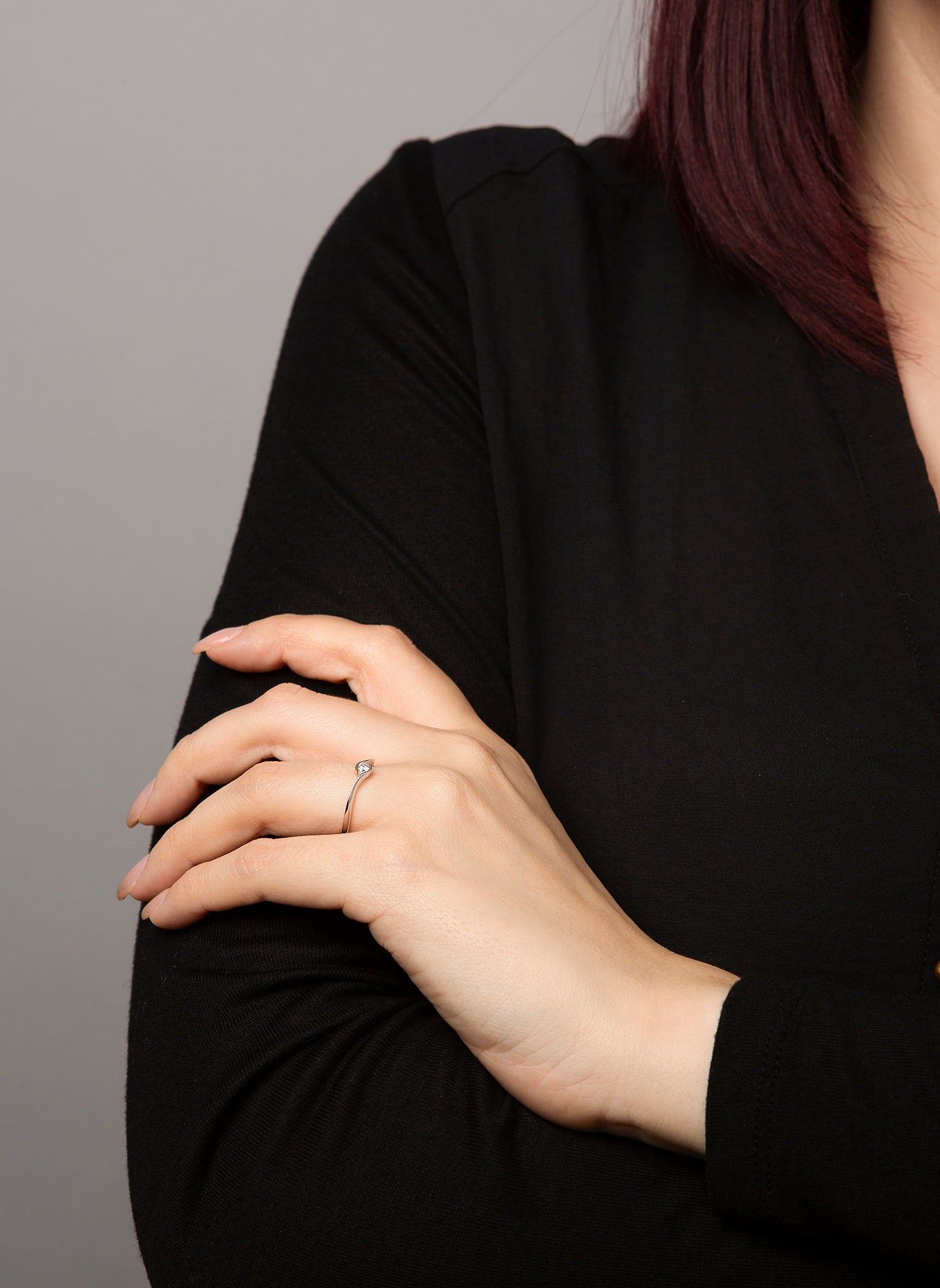 solitaire ring - 1J097