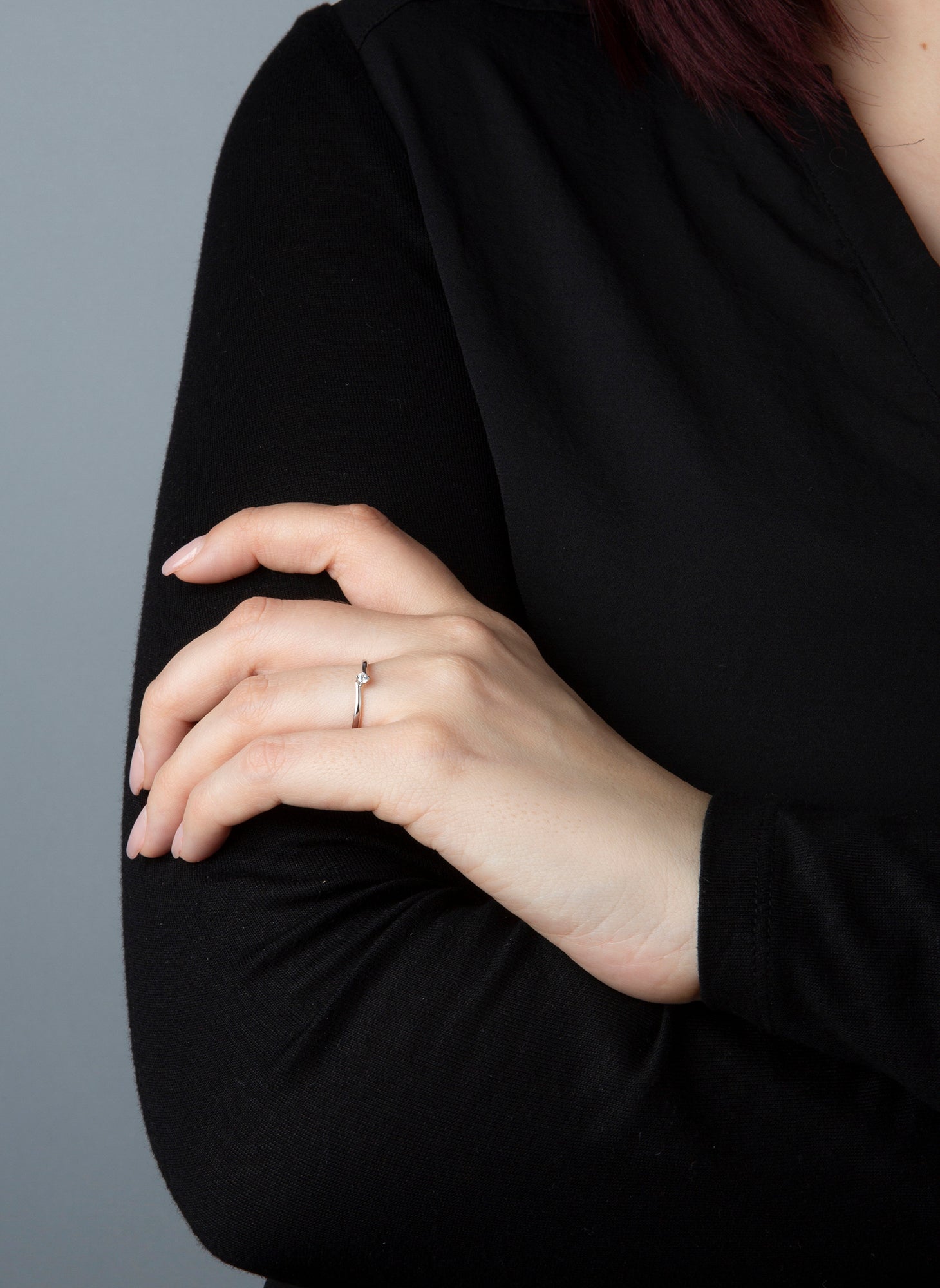 solitaire ring - 1J098