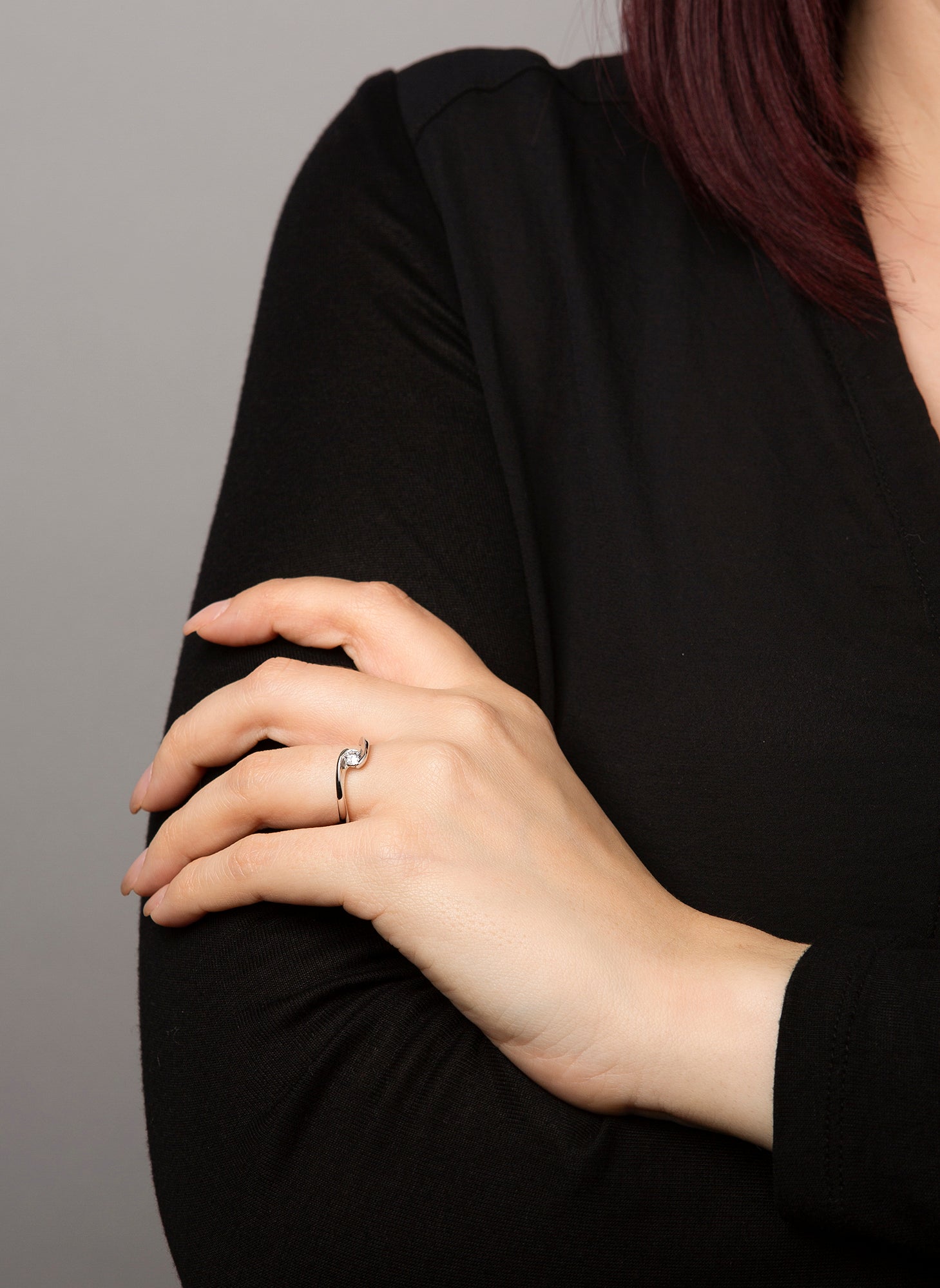 solitaire ring - 1J110