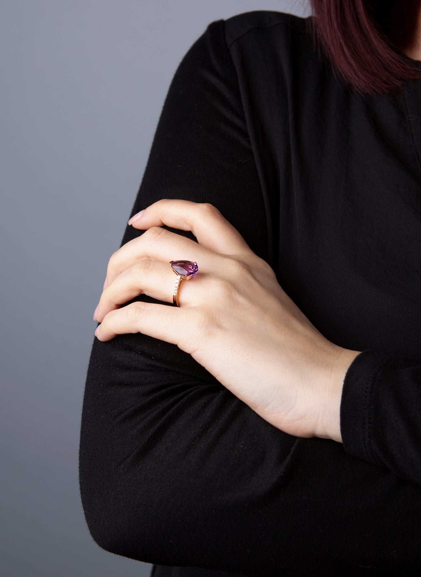 colored stone fashion ring - 1S110