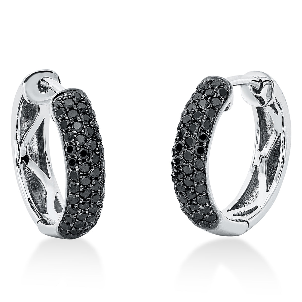 diamond full cut pavé hoops & huggies in white gold