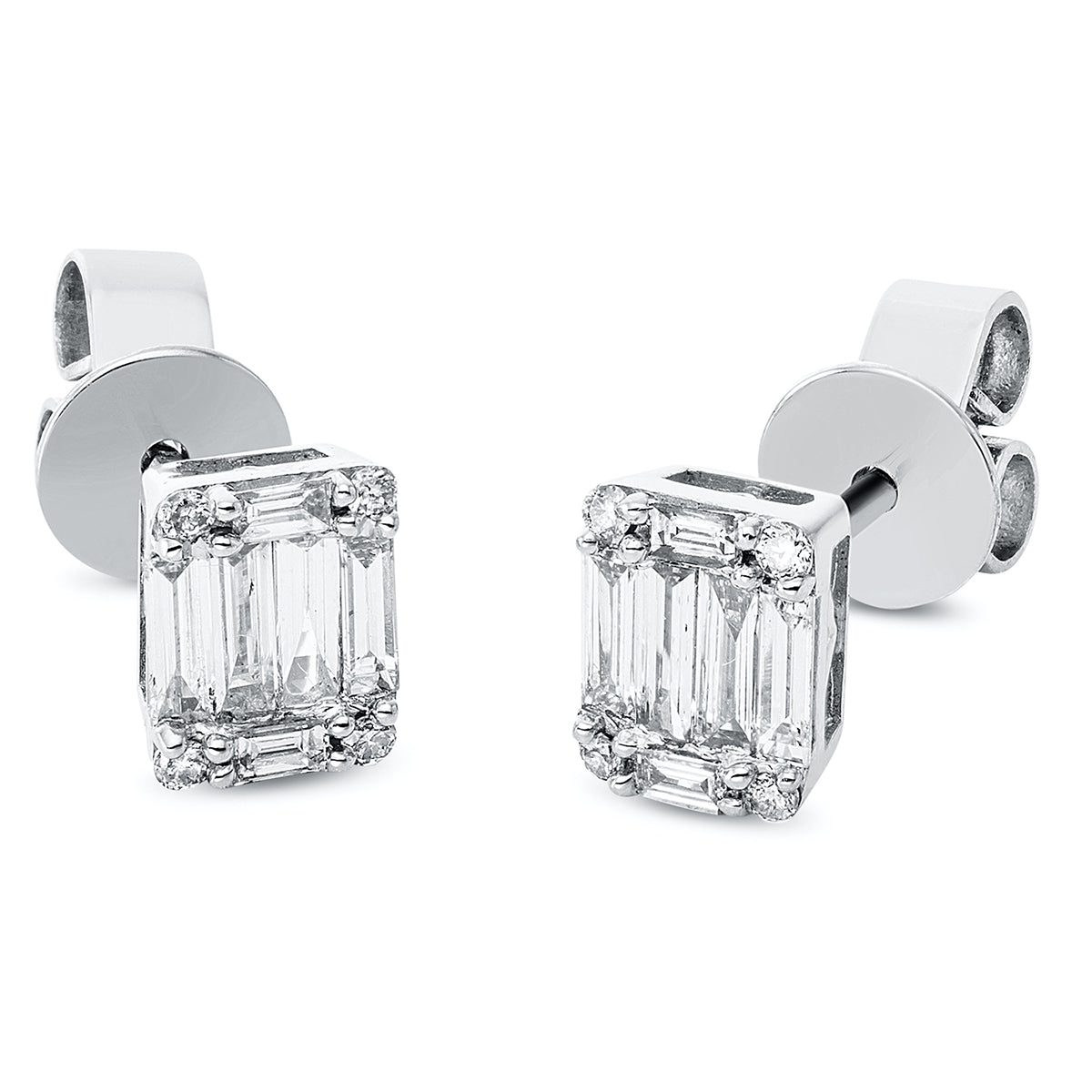 baguette illusion studs - 2F574