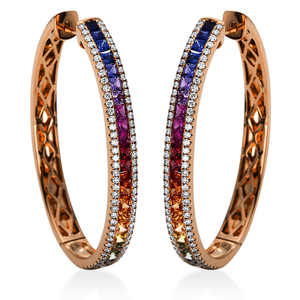 rainbow & multicolor hoops & huggies - 2H956