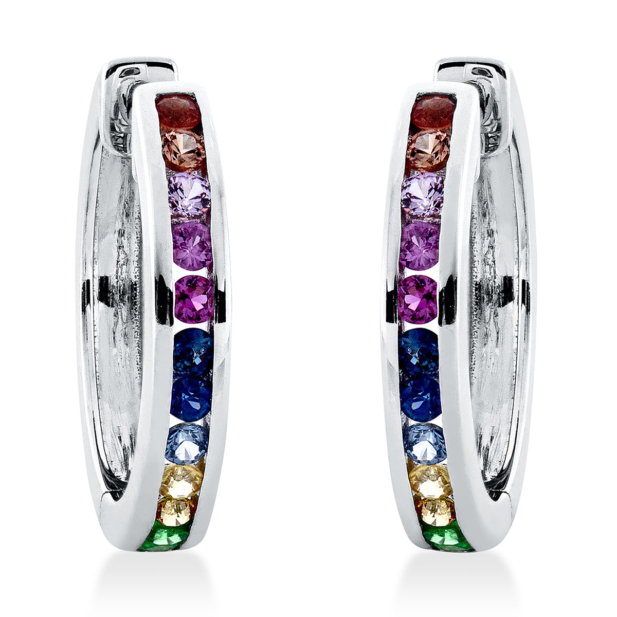 Regenboog- en veelkleurige oorringen en huggies - 2I717