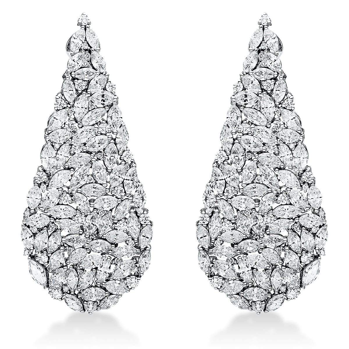 diamond full cut exclusive earrings in white gold