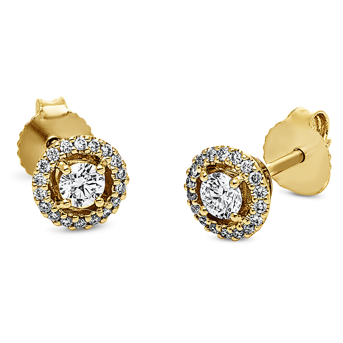 solitaire with accent stones studs - 2J774