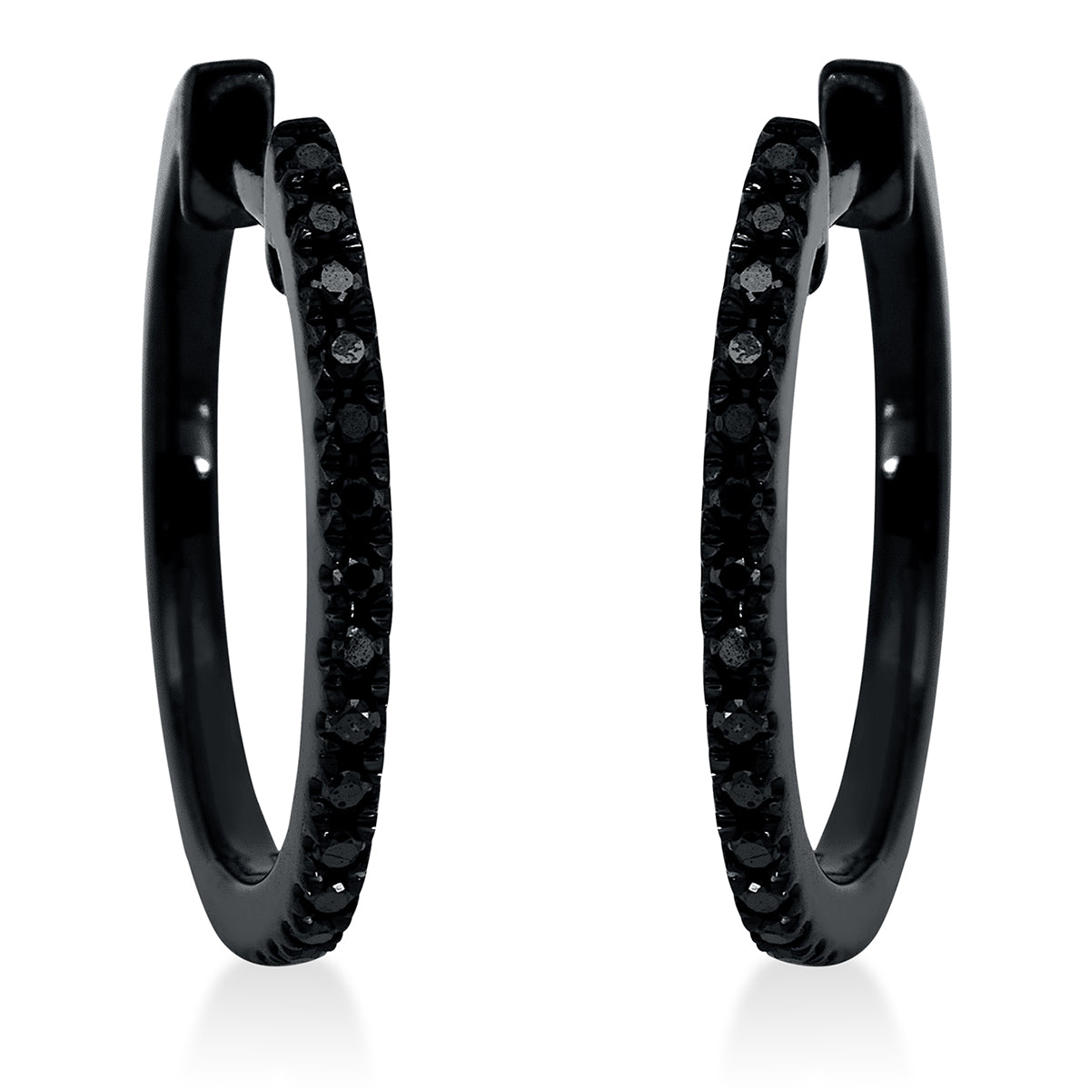 diamond full cut fancy colored diamond hoops & huggies in white gold