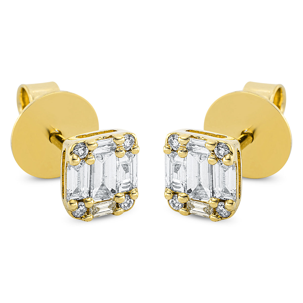 baguette illusion studs - 2O511